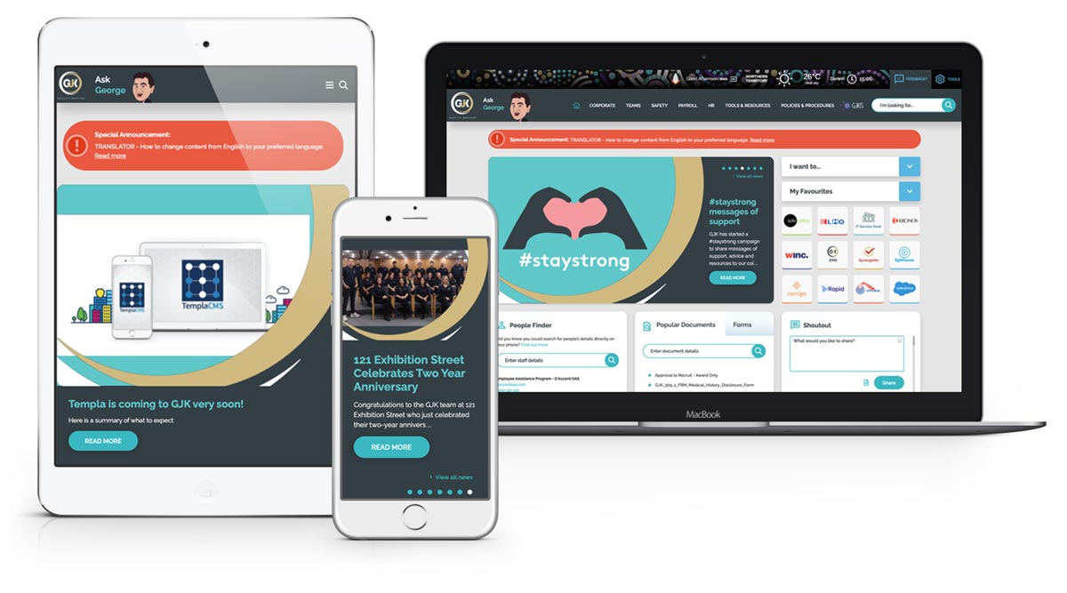 screenshot of Elcom CMS
